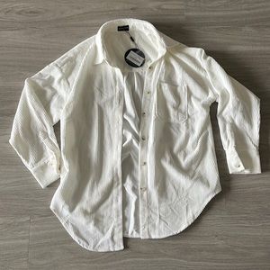 WHITEFOX OVERSIZED CORDUROY BUTTON UP
